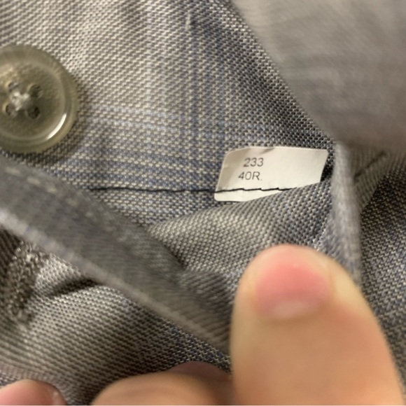 Michael Kors Gray Window Pane Plaid Suit Size 46R and‎ 40R Pants - Picture 2 of 11